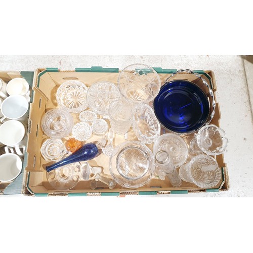115 - Three boxes of glass and ceramics. No shipping. Arrange collection or your own packer and shipper, p... 