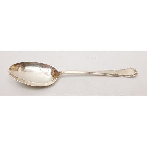 35 - A hallmarked silver tablespoon, weight 76g, Sheffield 1942. UK shipping £14.