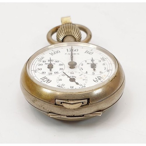 54 - A vintage pedometer with compass, stamped H C. UK shipping £14.