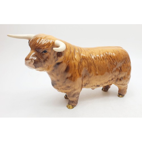 277 - A Beswick Highland cattle family comprising: bull 2008, cow 1740 A/F and calf 1827D. No shipping. Ar... 