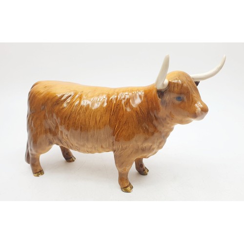 277 - A Beswick Highland cattle family comprising: bull 2008, cow 1740 A/F and calf 1827D. No shipping. Ar... 