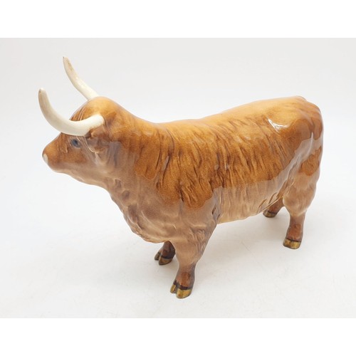 278 - A Beswick Highland cow 1740 together with a Beswick Highland calf 1827D. No shipping. Arrange collec... 