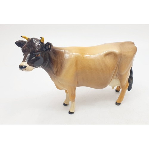 280 - A Beswick Jersey cattle family comprising: CH. Dunsey Coy Boy 1422, CH. Newton Tinkle 1345 and calf ... 