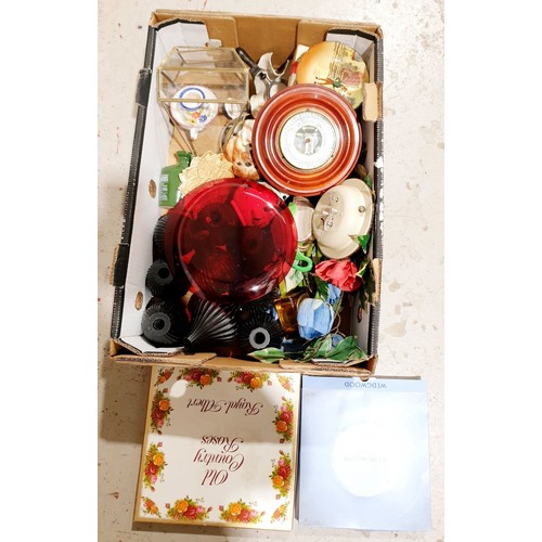 106 - Four boxes of bric-a-brac. No shipping. Arrange collection or your own packer and shipper, please. E... 