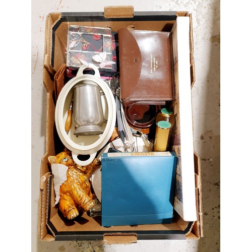 106 - Four boxes of bric-a-brac. No shipping. Arrange collection or your own packer and shipper, please. E... 