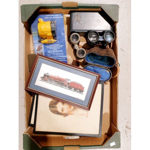 109 - A box including field glasses. No shipping. Arrange collection or your own packer and shipper, pleas... 