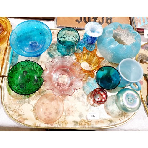 132 - A selection of art glass and other glass. No shipping. Arrange collection or your own packer and shi... 