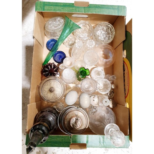 136 - Two boxes of antique and later glassware. No shipping. Arrange collection or your own packer and shi... 