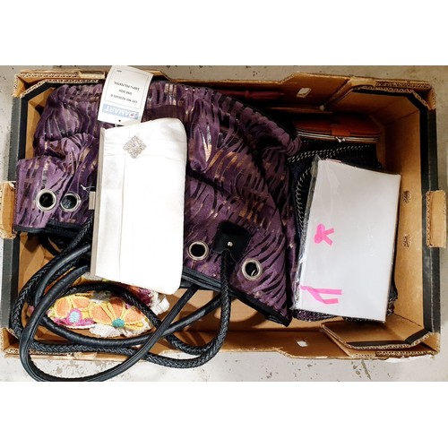 164 - A box of handbags and bags. No shipping. Arrange collection or your own packer and shipper, please. ... 