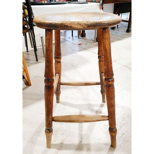 187 - An antique elm stool, height 27