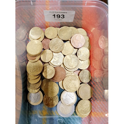 193 - A selection of Euro coins. UK shipping £14.