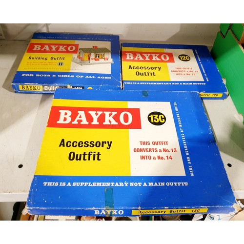 219 - Three vintage Bayko accessory kits. UK shipping £14.