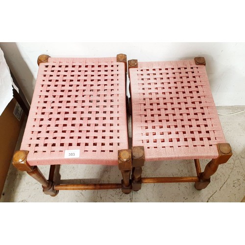 303 - Two vintage stools. No shipping. Arrange collection or your own packer and shipper, please. Electric... 