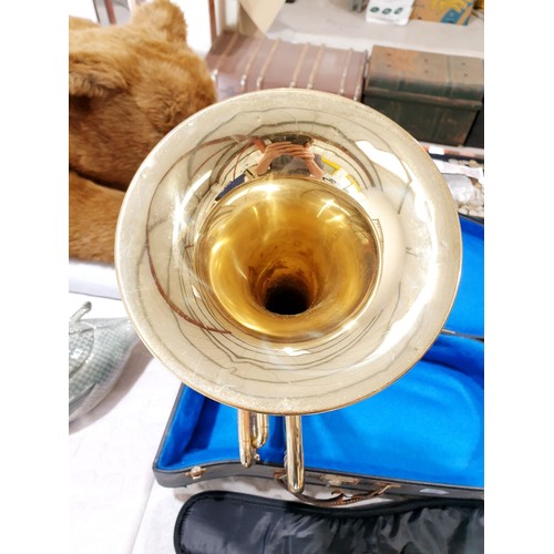 310 - A cased Boosey & Hawkes Lafeur baritone horn, A/F. No shipping. Arrange collection or your own packe... 