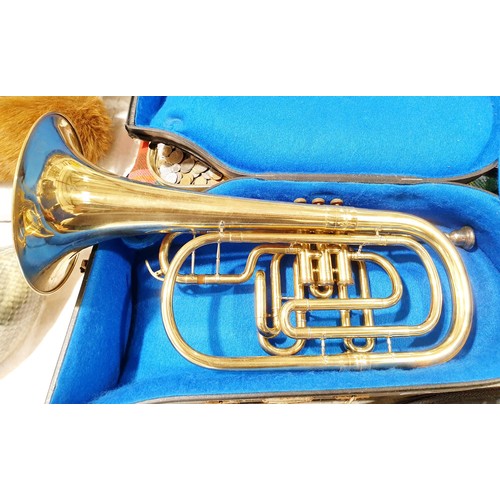 310 - A cased Boosey & Hawkes Lafeur baritone horn, A/F. No shipping. Arrange collection or your own packe... 