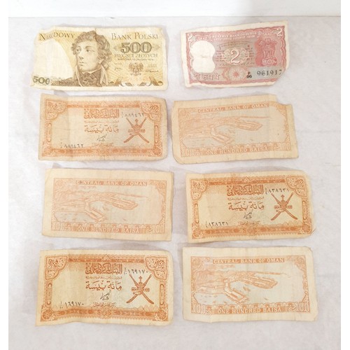 196 - A selection of bank notes. UK shipping £14.