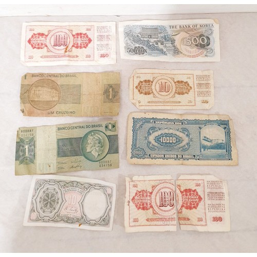 196 - A selection of bank notes. UK shipping £14.