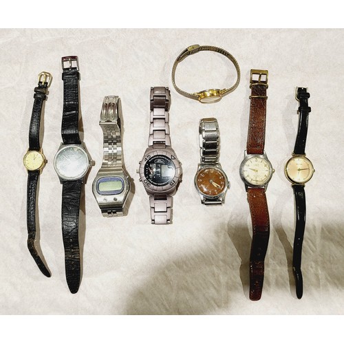 305 - A selection of vintage watches including a Citizen Crystron, Ancre and Ligth. UK shipping £14.