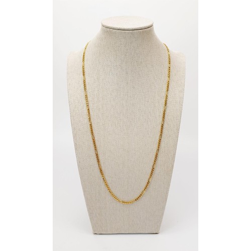 31 - A 9ct gold Figaro necklace, length 24