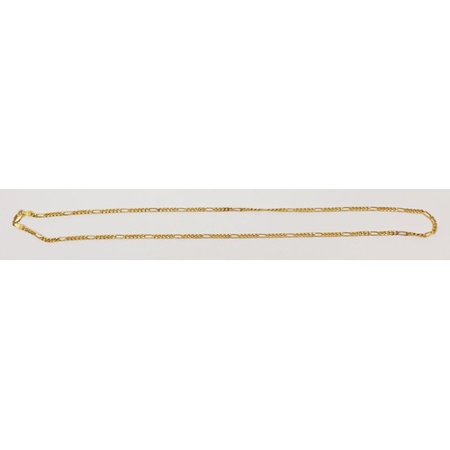 31 - A 9ct gold Figaro necklace, length 24