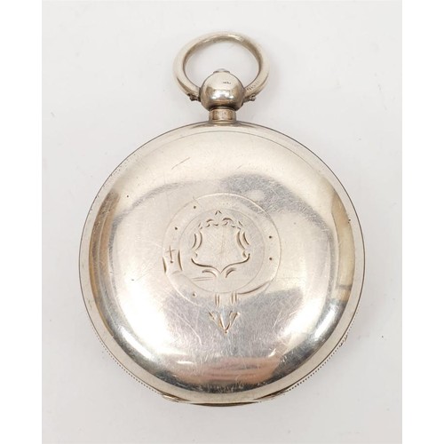 70 - A hallmarked silver cased Waltham pocket watch, diameter 2