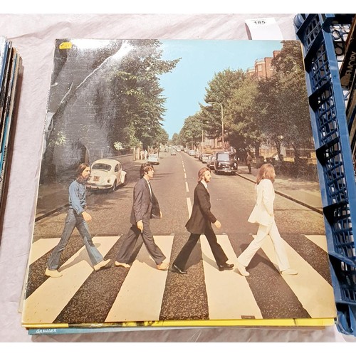 185 - Seventeen LPs including Abbey Road, The Moody Blues and Cat Stevens. UK shipping £14.