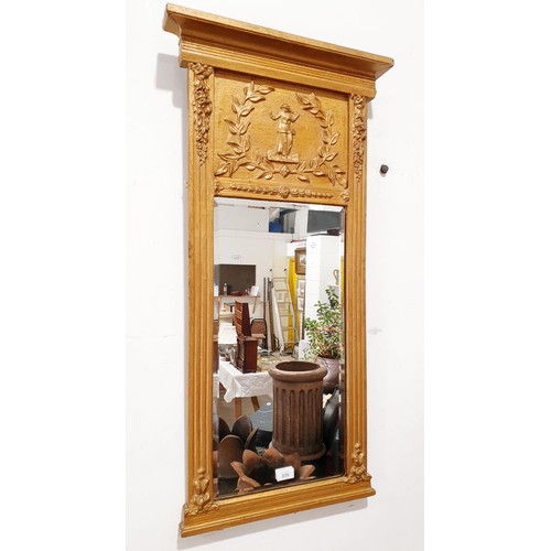 335 - A vintage wall mirror in the classical style, length 38