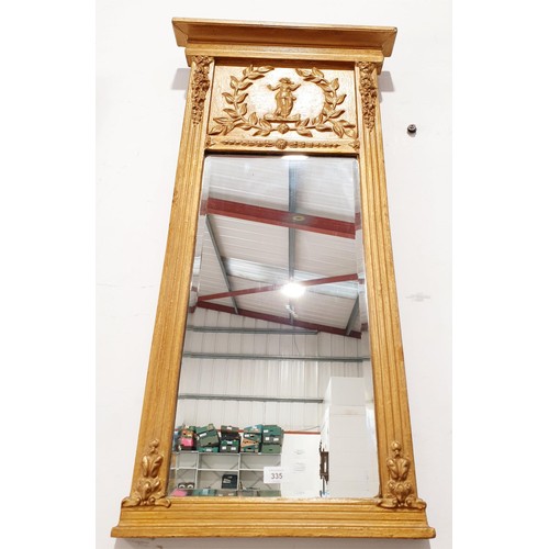 335 - A vintage wall mirror in the classical style, length 38