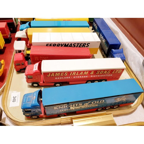 340 - A selection of toy trucks. UK shipping £14.