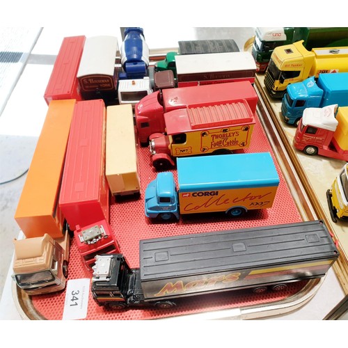 341 - A selection of toy vehicles. UK shipping £14.