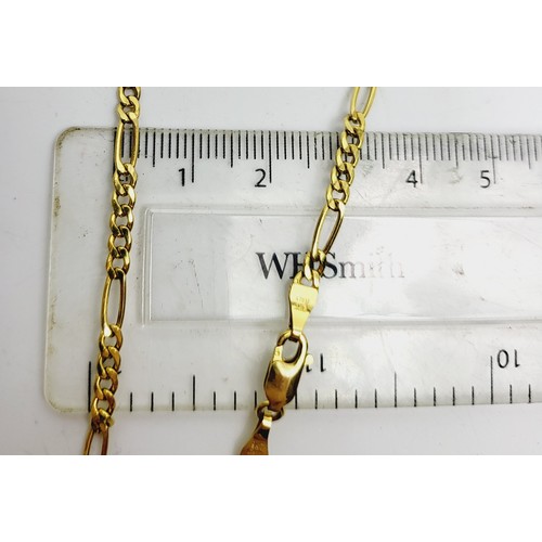 31 - A 9ct gold Figaro necklace, length 24