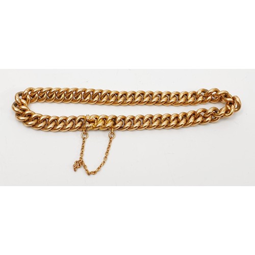 31 - A 14ct gold bracelet, length 7