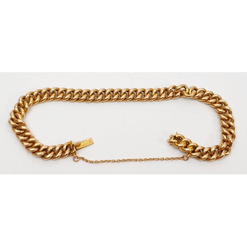 31 - A 14ct gold bracelet, length 7