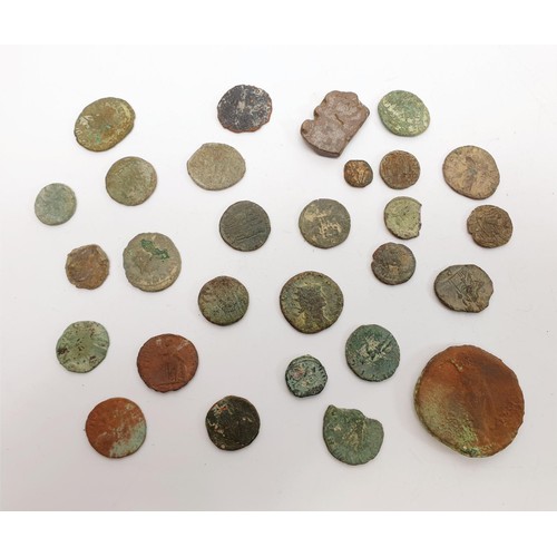 57 - A selection of ancient Roman and other coins. UK shipping £14. We combine lots.