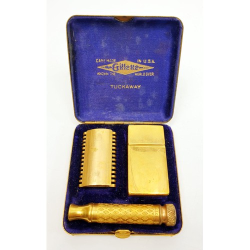 69 - A vintage Gillette Tuckaway razor. UK shipping £14. We combine lots.