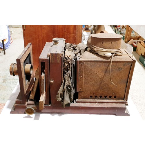 70 - A 19th century lantern slide projector A/F, length 22.5