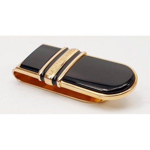 68 - A gold plated Mont Blanc money clip. UK shipping £14. We combine lots.