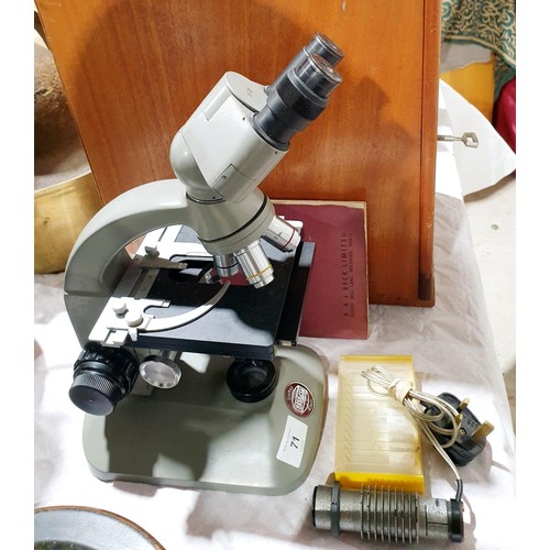 71 - A Diamax microscope by Beck Ltd of Watford with case. No shipping. Arrange collection or your own pa... 