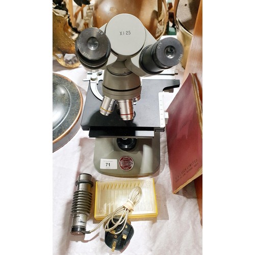 71 - A Diamax microscope by Beck Ltd of Watford with case. No shipping. Arrange collection or your own pa... 