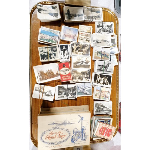 84 - A selection of cigarette cards and tea cards. UK shipping £14.