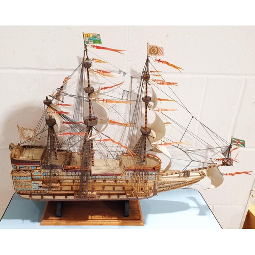 85 - A model of The Sovereign of the Seas ship, length 25.25