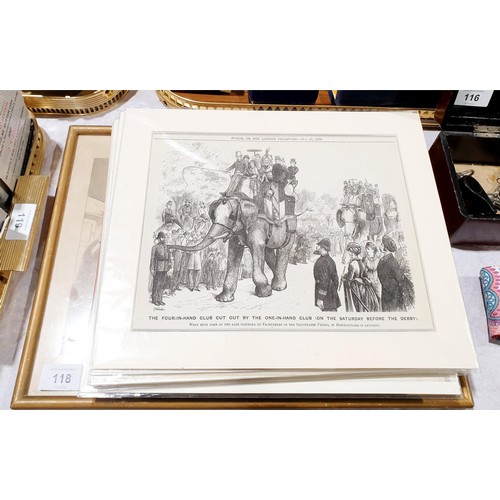 118 - Original political cartoons from Punch dating from the 1860s,70s and 80s together with a Punch Carto... 