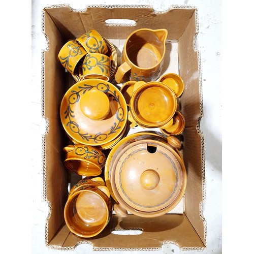 124 - A box of vintage Katzin Hanttemult ceramics. No shipping. Arrange collection or your own packer and ... 