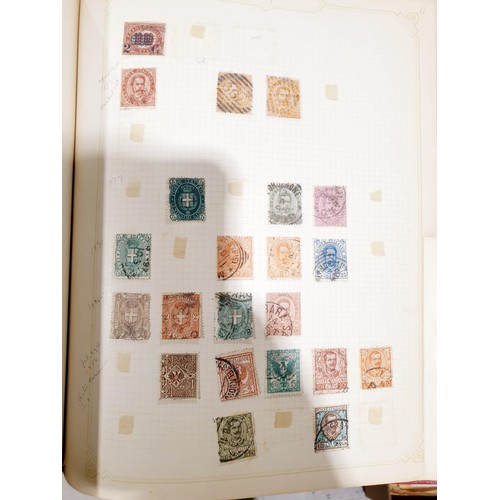 144 - Four stamp albums. UK shipping £14.