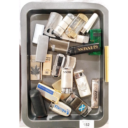 152 - A selection of pocket lighters. UK shipping £14.