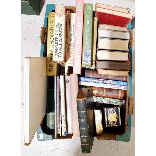 154 - A box of antique and later books including a Polyglot Bible. No shipping. Arrange collection or your... 