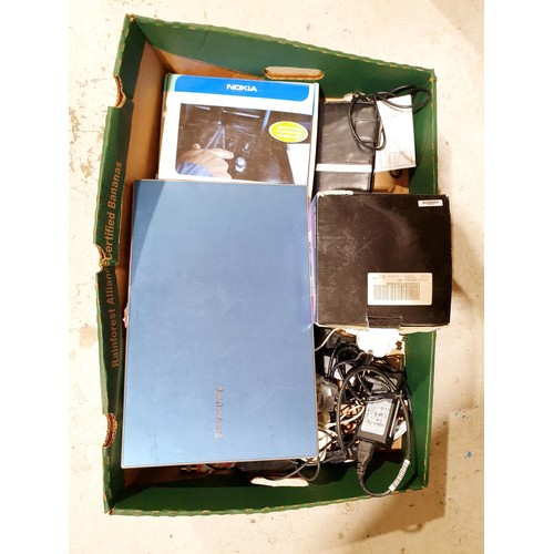 157 - A box of small electricals. No shipping. Arrange collection or your own packer and shipper, please. ... 