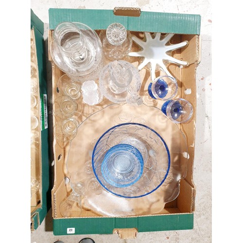 159 - Two boxes of glassware. No shipping. Arrange collection or your own packer and shipper, please. Elec... 