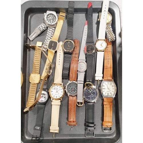 165 - A selection of gentlemen's wrist watches. UK shipping £14.