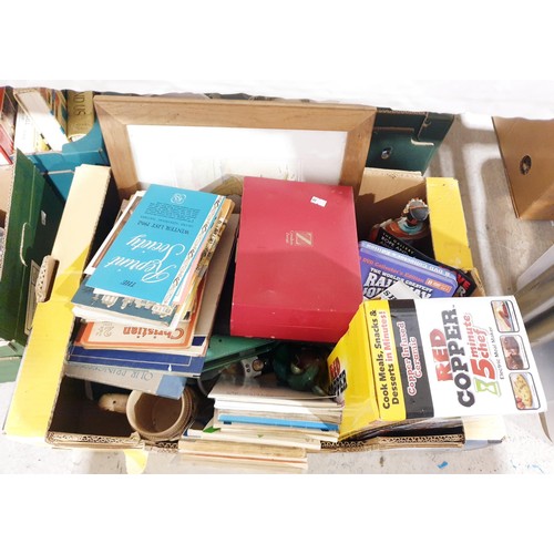 180 - A box of assorted including vintage car manuals. No shipping. Arrange collection or your own packer ... 